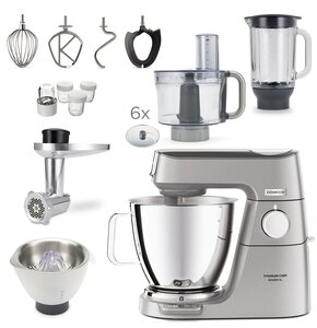 Robot kuchenny planetarny KENWOOD Titanium Chef Baker XL KVL85.704SI (2 misy) z wagą, malakserem i krajarką w kostkę