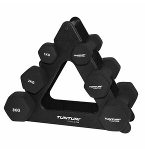 Zestaw hantli TUNTURI 14TUSCL107 (2x1/2x2/2x3 kg) + stojak