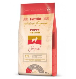 Karma dla psa FITMIN Medium Puppy Drób z mięsem ryb i wątróbką 12 kg