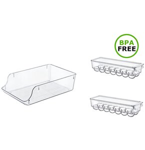 Organizer do lodówki EASYFORM Clear Cans 8.5 L+ Na jajka (3 szt.)