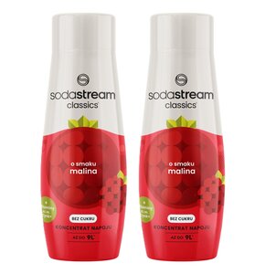 Syrop do saturatorów SODASTREAM Malina 2 x 440 ml bez cukru