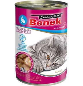 Karma dla kota SUPER BENEK Adult Królik w sosie 415 g