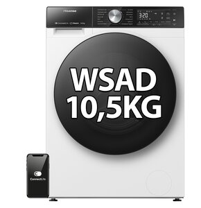 Pralka HISENSE WF5S1043BW Seria 5S 10.5kg 1400 obr Steamtech Connectlife AllergyCare