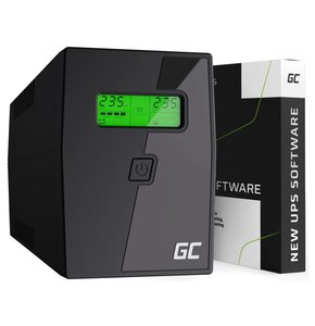 Zasilacz UPS GREENCELL UPS02 800VA 480W Power Proof z wyświetlaczem LCD