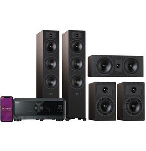 Zestaw stereo YAMAHA RX-V4A Czarny + INDIANA LINE Tesi 6 + INDIANA LINE Tesi 7 + INDIANA LINE Tesi 2 czarny
