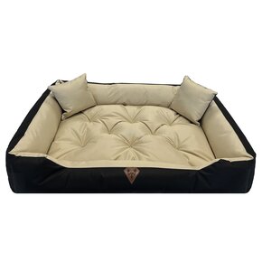 Legowisko dla psa OSKAR Comfortable Beżowo-czarny 75 x 65 cm