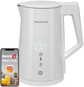Czajnik inteligentny GÖTZE&JENSEN KT975W by SETTI+ sterowany smartfonem 3000W WiFi z regulacją temperatury Biały