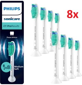 Oryginalne końcówki PHILIPS Sonicare C1 HX6068/88 Średnio miękkie włókna (Usuwanie płytki bakteryjnej) (8 szt.)