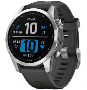 Zegarek sportowy GARMIN Fenix 7S Pro Solar 42mm Srebrno-grafitowy