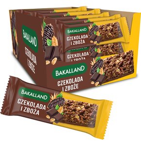 Baton zbożowy BAKALLAND Czekoladowy (25 x 40 g)