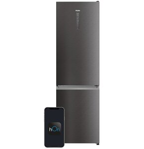 Lodówka HAIER HDW3620DNPD No frost 200cm Ciemny Inox