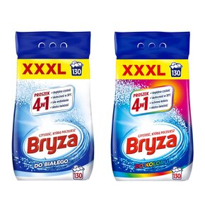 Proszek do prania BRYZA 4w1 White 8.45 kg + Proszek do prania BRYZA 4w1 Color 8.45 kg