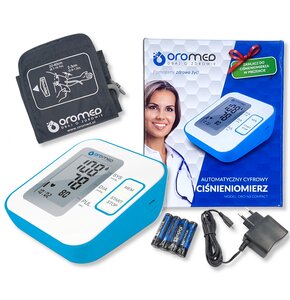 Ciśnieniomierz elektroniczny naramienny USB OROMED ORO-N3 COMPACT Biało-niebieski + Zasilacz