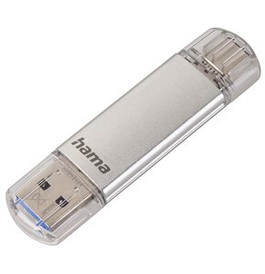 Pendrive HAMA C-Laeta 256GB, USB-C/USB 3.1 Gen. 1 (USB 3.0), Odczyt 70 MB/s Srebrny