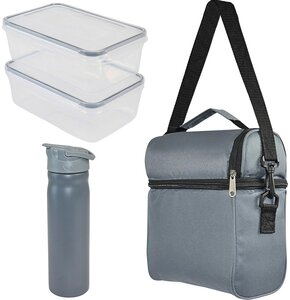 Torba termiczna REDCLIFFS + 2 x lunchbox i butelka Szary