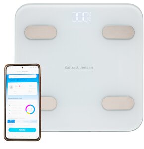 Waga łazienkowa GÖTZE & JENSEN Analizator BT BS700W Biały
