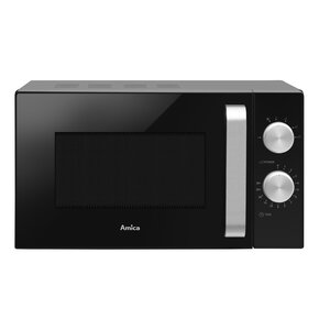 Kuchenka mikrofalowa AMICA AMGF20M1B 800W średnica 24.5 cm pojemność 20L MultiWave System Czarny