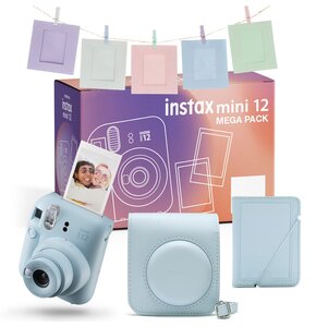 Aparat FUJIFILM Instax Mini 12 Niebieski Pokrowiec + Album + Ramki + Sznurek + Klamerki
