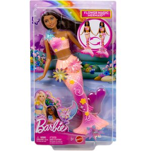 Lalka Barbie Dreamtopia Syrenka Rozkwitające kwiaty Brunetka JDM73