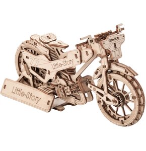 Zabawka drewniana LITTLE STORY Motocykl żużlowy 3D (115 elementów)
