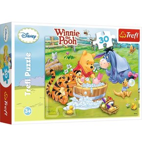 Puzzle TREFL Kubuś Puchatek: Kąpiel Prosiaczka 18198 (30 elementów)
