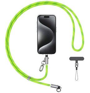 Smycz do telefonu z kablem do ładowania USB-C - USB-C USAMS SJ745 60W 1.2 m Zielony
