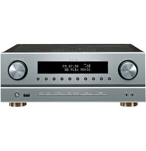 Amplituner AKAI AS005RA-750B Srebrny 5.1-kanałowy, Bluetooth, 7 wbudowanych efektów DSP, Wejście gramofonowe MM