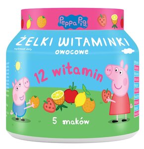 Kompleks witamin DOMOWA APTECZKA Żelki witaminki Owocowe Świnka Peppa (180 g)