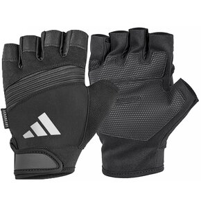 Rękawice treningowe ADIDAS Performance (rozmiar S) Czarno-szary