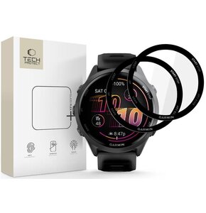 Szkło hybrydowe TECH-PROTECT Glass Flex+ do Garmin Forerunner 970/570 (47 mm) Czarny (2 szt.)
