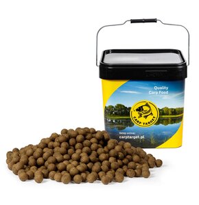 Kulki proteinowe CARP TARGET Ryba i Wątroba 20 mm (10 kg) + Wiadro 17 l