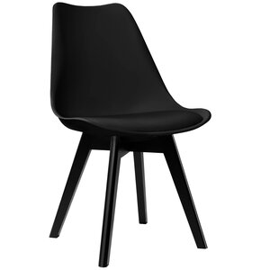 Krzesło EHOKERY Nantes Black DSW Czarny