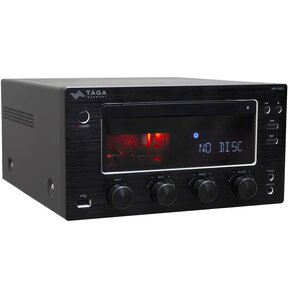 Amplituner Stereo TAGA HARMONY HTR-1000CD V.2 Czarny,  Odtw.CD, BT, Regulacja wysokich i niskich tonów, Tuner FM/DAB+