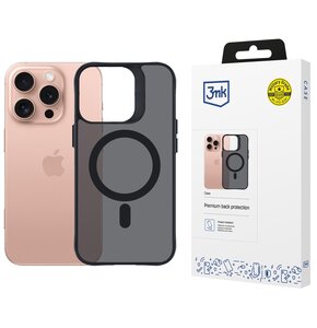 Etui 3MK Smoke Guardx MagCase do Apple iPhone 16 Pro Czarny transparentny