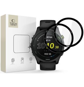 Szkło hybrydowe TECH-PROTECT Glass Flex+ do Garmin Forerunner 225/225 Music Czarny (2 szt.)