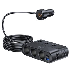 Ładowarka samochodowa 3MK Car Power Splitter 120W PD QC PPS USB Czarny