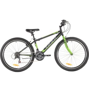 Rower młodzieżowy TRAIL 600 Stal 26 cali dla chłopca Czarno-zielony