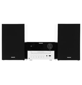 Wieża PHILIPS TAM3205/12 Czarna, Odtw.CD, BT, Korektor dźwięku, Tuner FM, 2-drożny system głośnikowy Bass Reflex