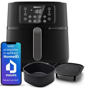 Air Fryer Frytkownica beztłuszczowa PHILIPS XXL Connected HD9285/96 7.2l Wi-Fi ponad 1000 darmowych przepisów