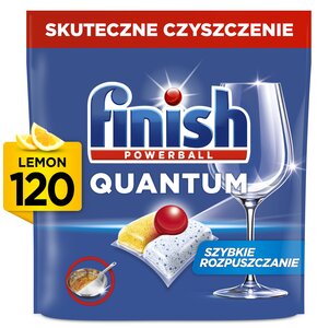 Kapsułki do zmywarki FINISH Powerball Quantum All in 1 Lemon - 120 szt.