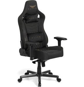 Fotel GAMVIS Elite 2.0 Pro XL Tkanina Czarny (złote elementy)