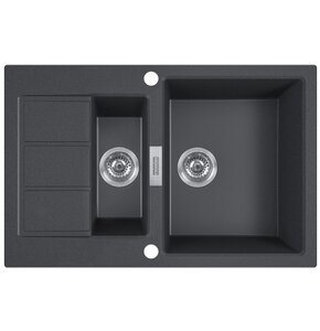 Zlewozmywak półtorakomorowy FRANKE Sirius 2.0 S2D 651-78 143.0618.687 Onyx 50x78