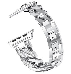 Pasek LUNA do Apple Watch 3/4/5/6/7/8/9/SE/SE 2/SE 2022 (38/40/41mm) A00325 Srebrny