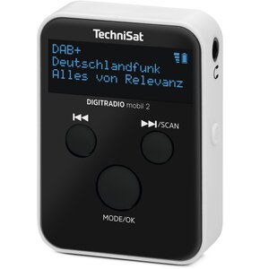 Radio TECHNISAT DIGITRADIO MOBIL 2 Cyfrowe Przenośne Czarno-biały