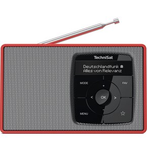 Radio TECHNISAT Digitradio 2 Cyfrowe Czerwono-srebrny