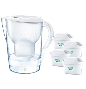 Dzbanek filtrujący BRITA Marella XL Biały + 4 wkłady Pure Peformance Pro