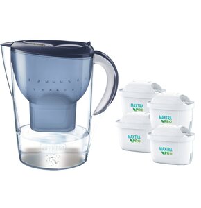 Dzbanek filtrujący BRITA Marella XL Niebieski + 4 wkłady Pure Peformance Pro
