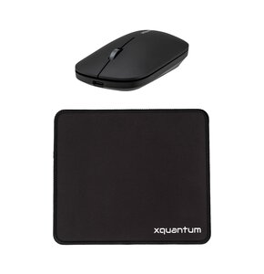 Mysz XQUANTUM WM400K Czarny + Podkładka XQUANTUM MP200K Czarny