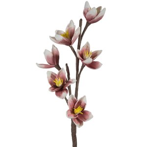 Kwiat dekoracyjny EUROFIRANY Flore 330595 26 x 70 cm Ciemnoróżowy