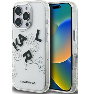 Etui KARL LAGERFELD Iml Sketched Graphic do Apple iPhone 16 Pro Przezroczysty